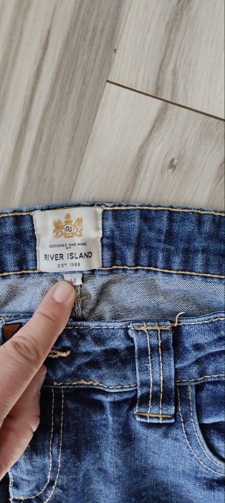 XL 42 river island spodnie jeansy dżinsy proste