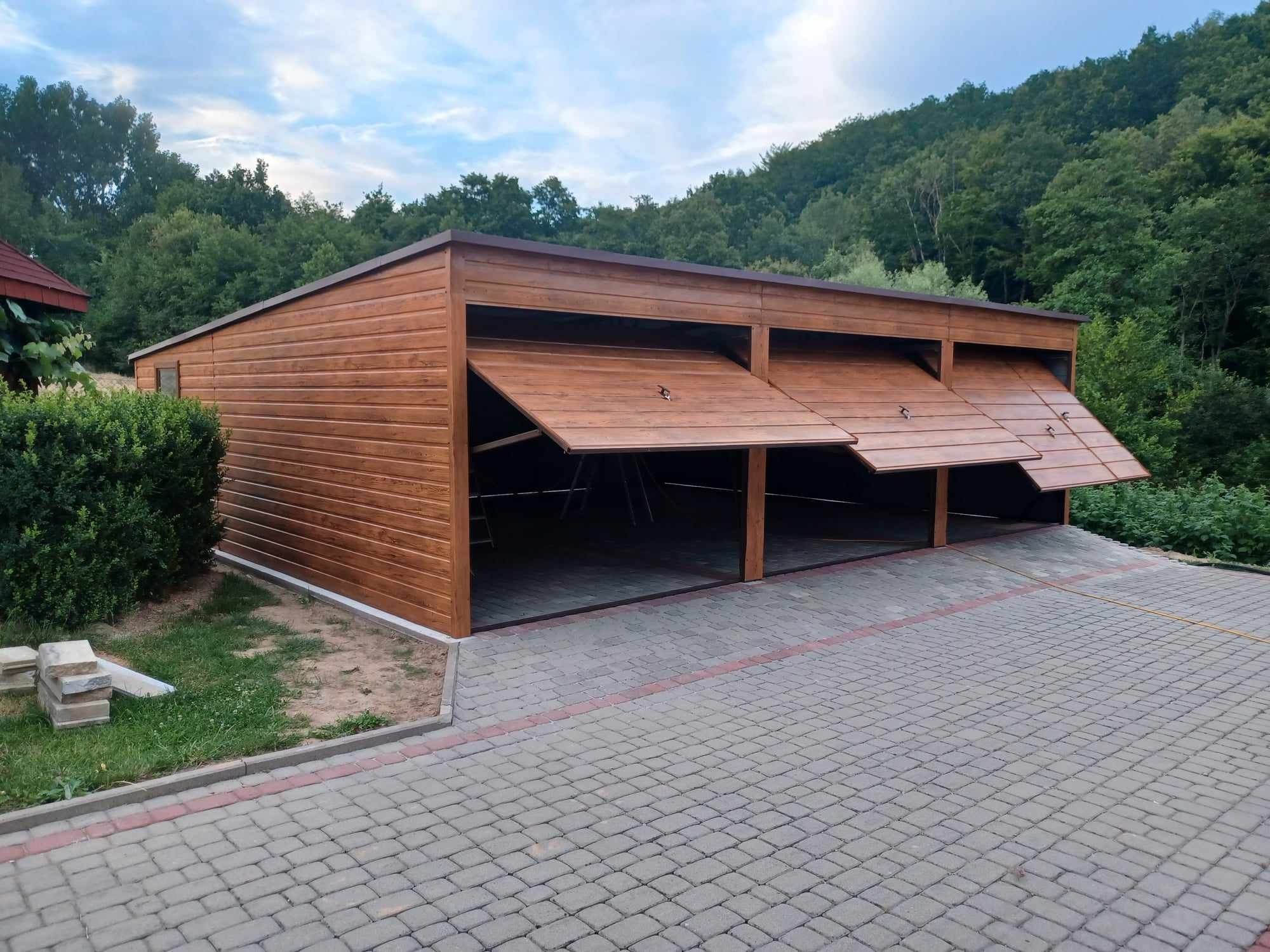 Garaże drewnopodobne 6x6 profil zamknięty