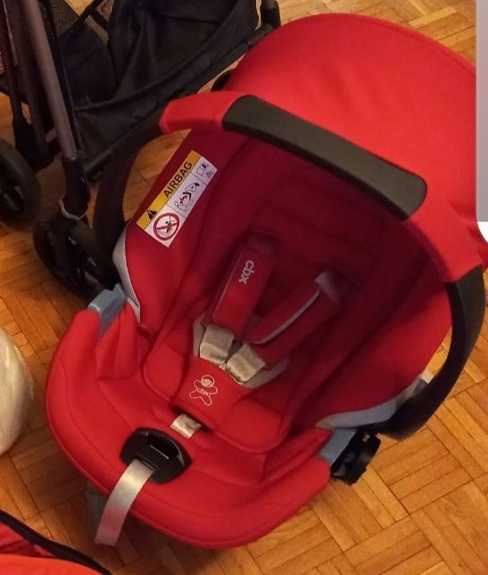 Nosidło, fotelik samochodowy cybex aton, czerwony