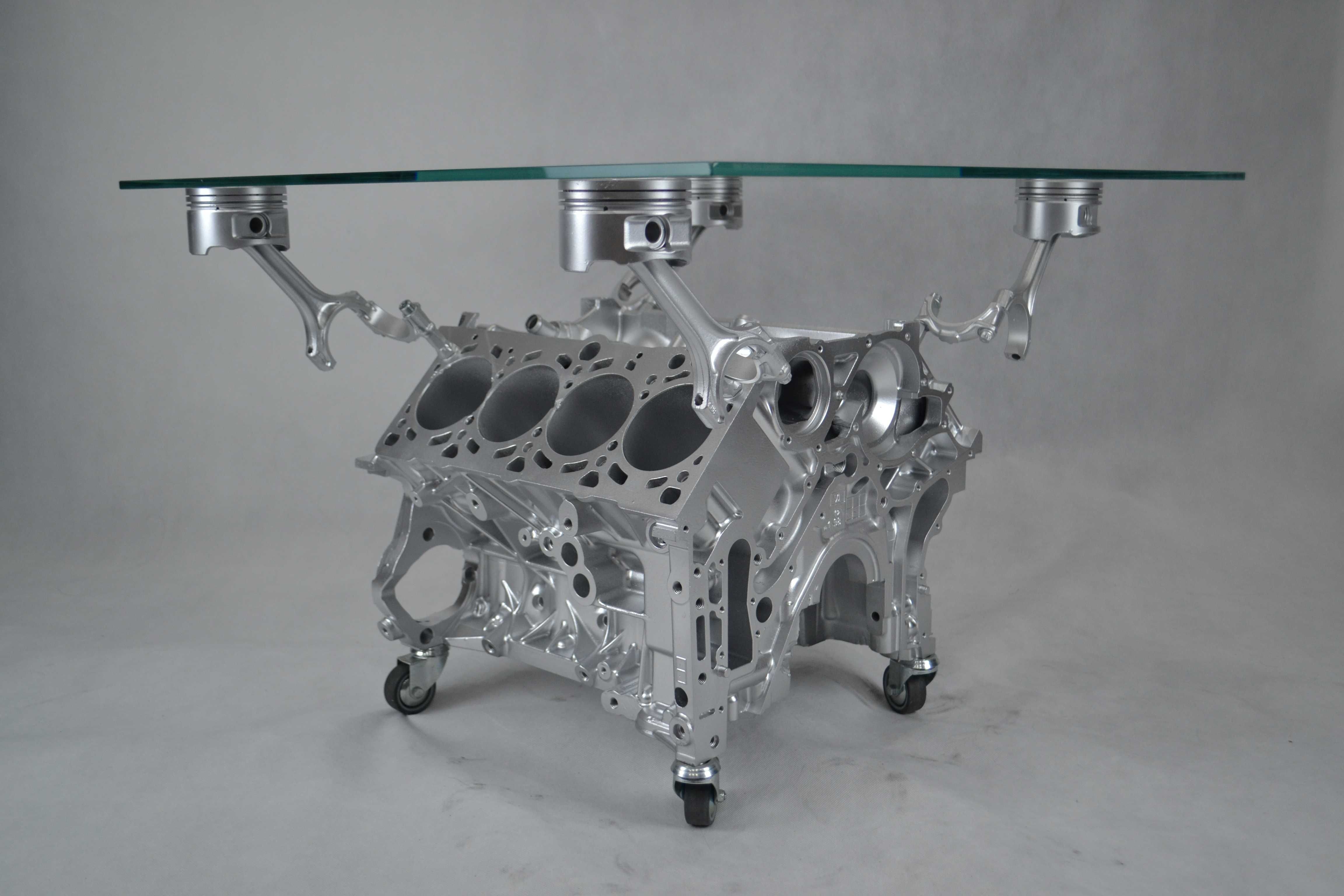 Stolik z silnika V8 idealny do biura PREZENT ENGINE TABLE WYSYŁKA