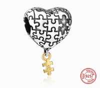 Pandora Charm zawieszka serce puzzle miłość love