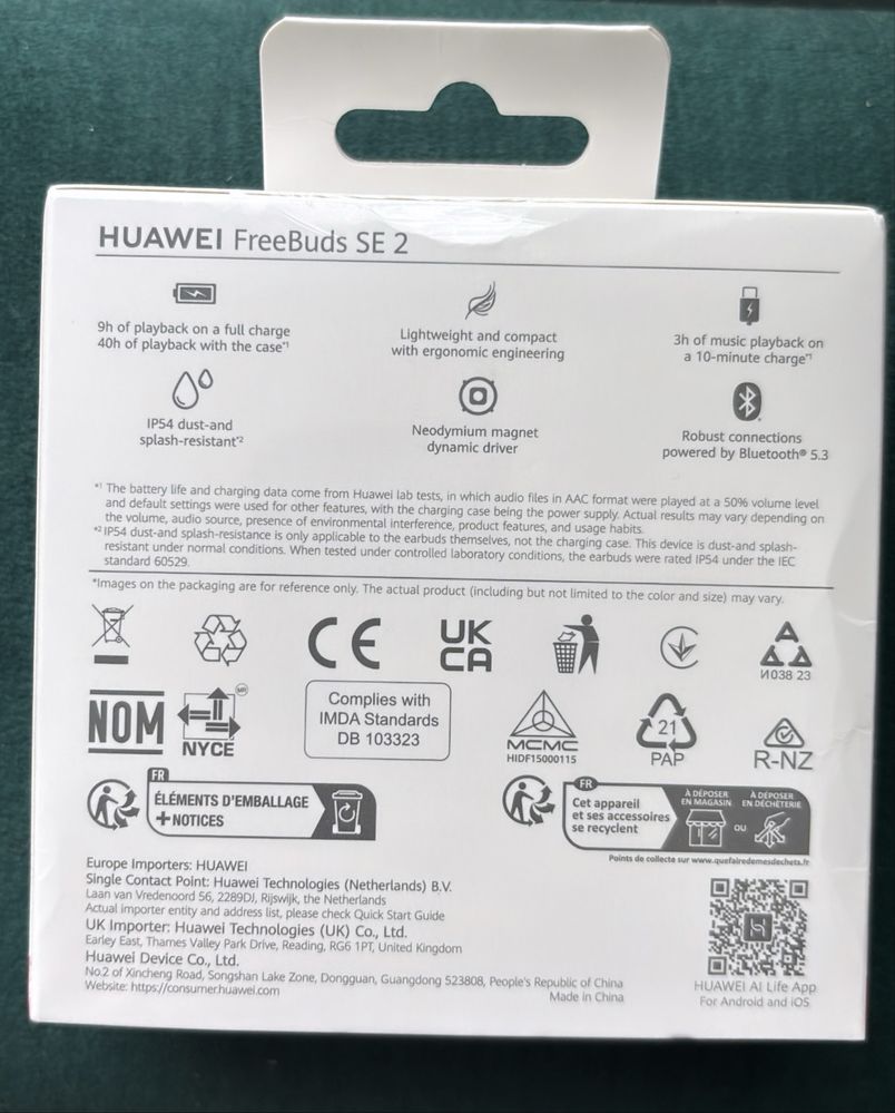 Słuchawki HUAWEI FreeBuds SE 2 Biały (Ceramic White) zafoliowane