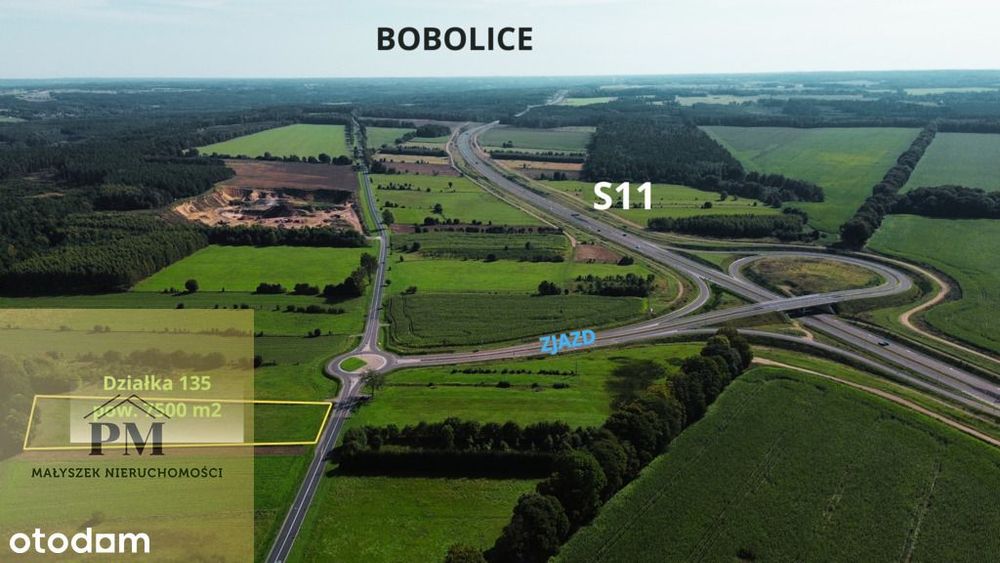 Działka blisko S11 o powierzchni 0,75 ha
