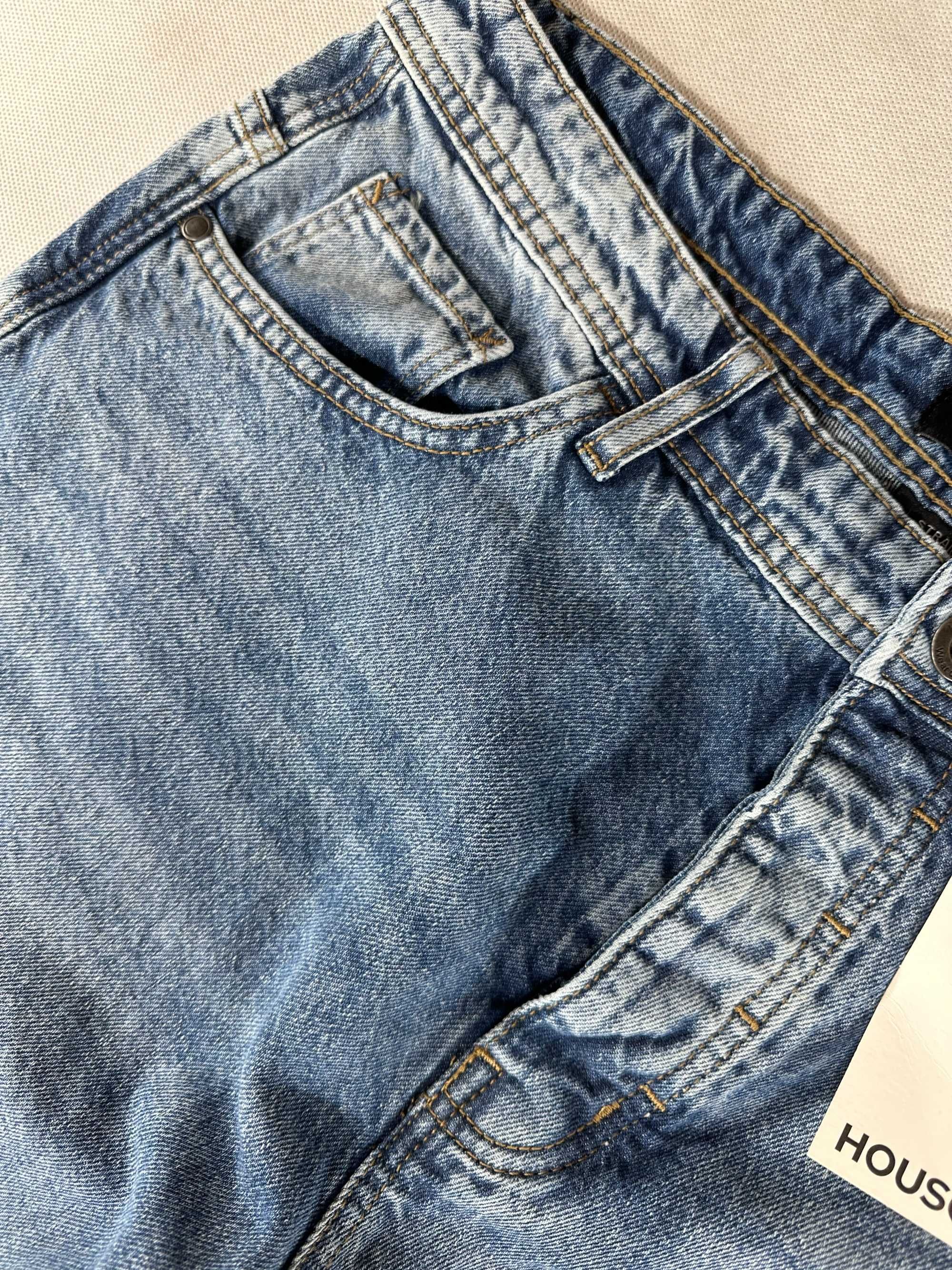 HOUSE jeans straight fit proste luźne nogawki W36L32 98cm