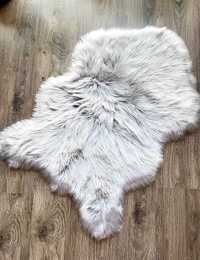 Пушистый коврик 60*90, шкурка овчина искусственная. Серый коврик