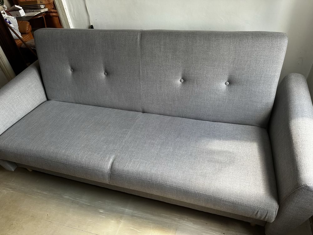 Sofa 3-osobowa BRW (Black Red White) – szara, stan bardzo dobry