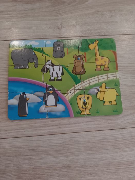 2 xPuzzle dla maluchów + Domino