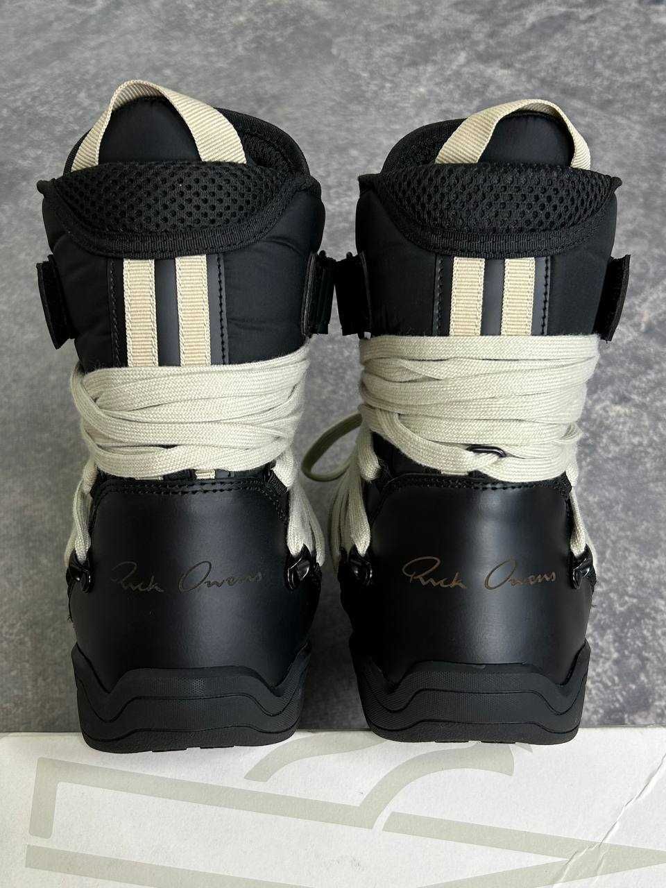 Rick Owens x Moncler AMBER LEATHER SNOW BOOTS - BLACK чоботи чорні