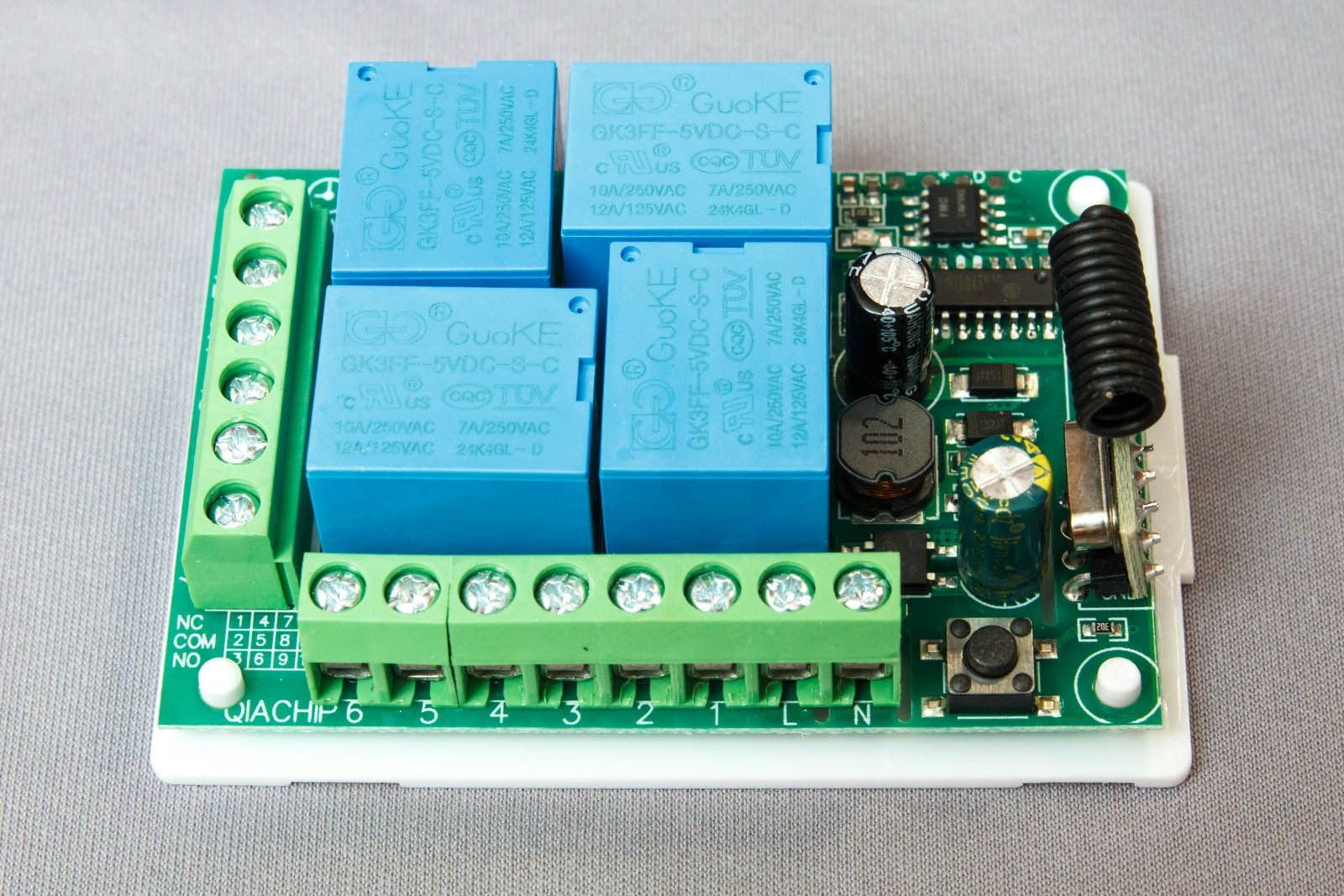 Радіореле дистанційний вимикач 4 канали AC85-265V