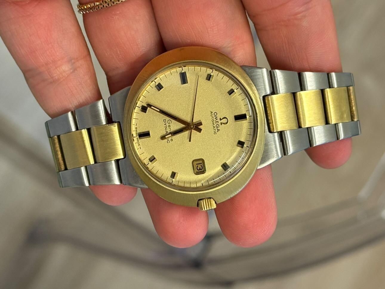 Omega Genève Dynamic Automático 41mm  Bicolor – Vintage Raro