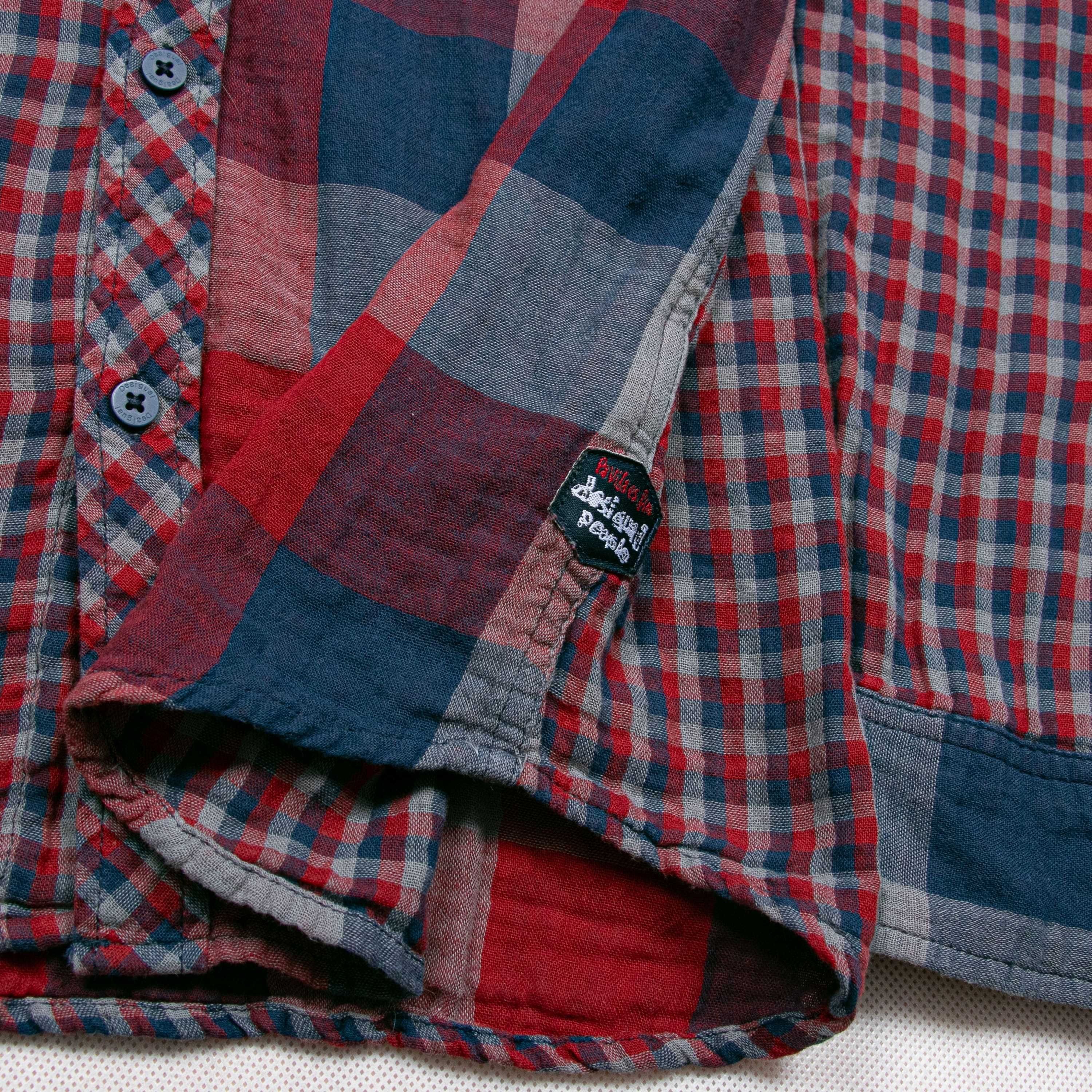 Desigual koszula w kratę M slim burgund