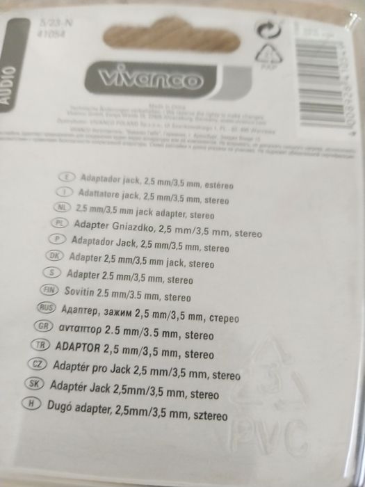 Adaptador Audio Vivanco