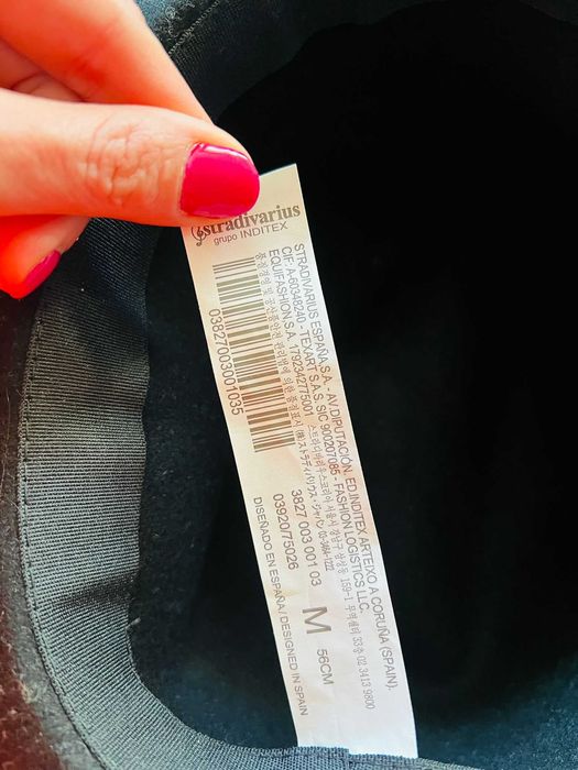 Czarny damski wełniany kapelusz wiosenny letni zimowy jesienny