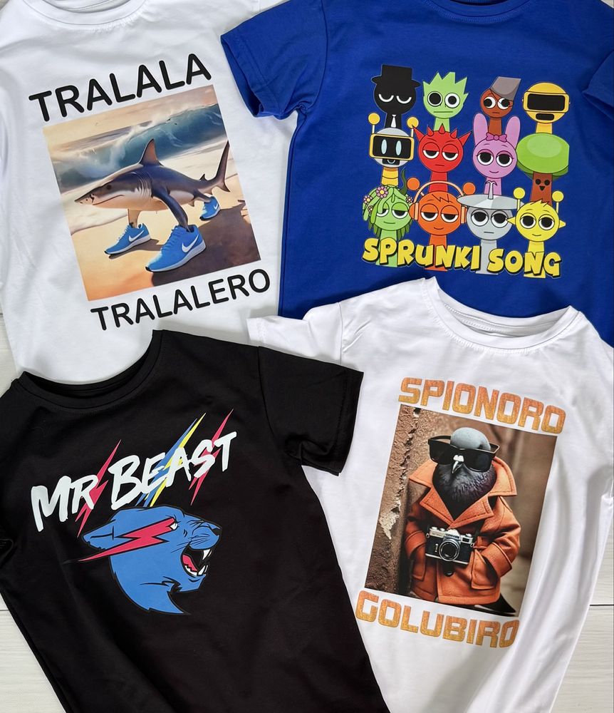 Футболки bombardiro crocodillo ballerina tralaleo tralala tung sahur