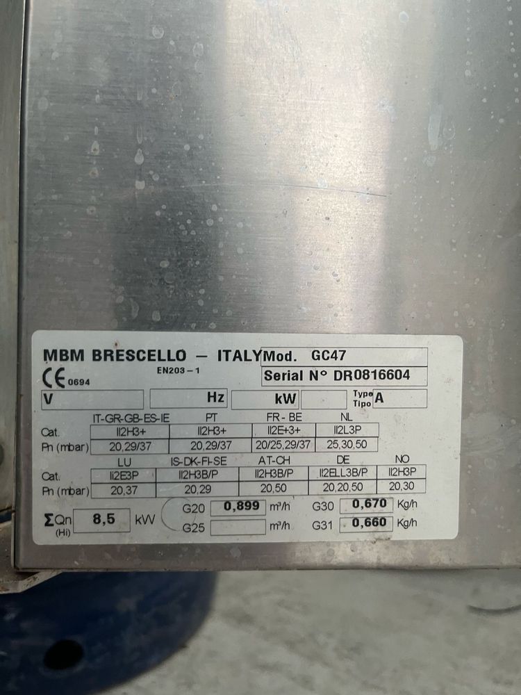 Cozedora Massa Industrial a Gás MBM Brescello GC47