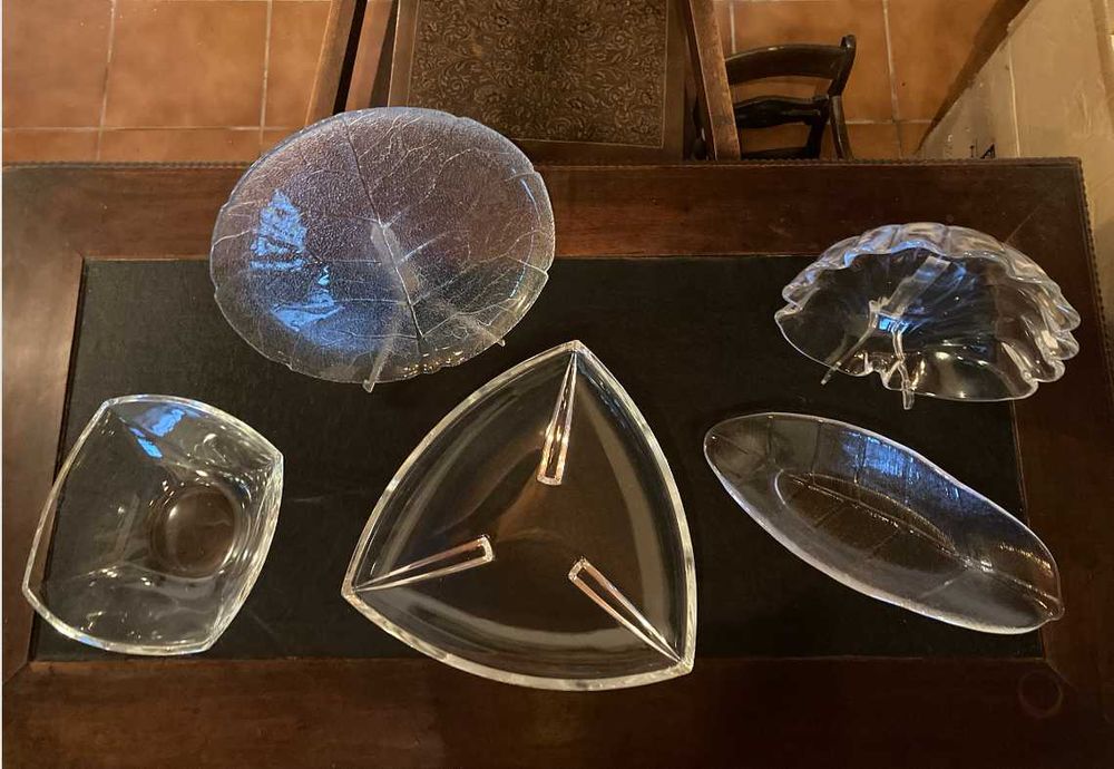 Conjunto de peças em vidro