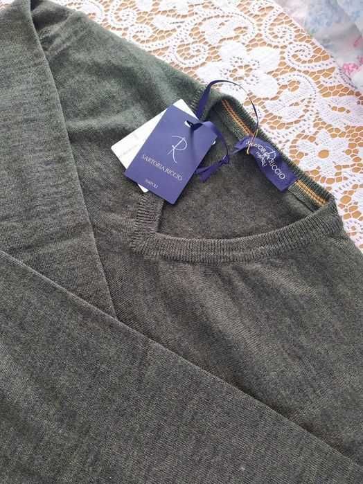 Італійський вовняний светр sartoria riccio (made in italy) рр xl-xxl