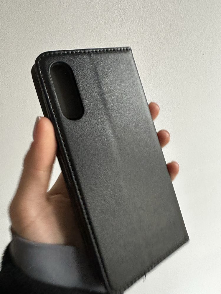 Szkło hartowane i etui zamykane czarne do SAMSUNG A50//A30s/A50s