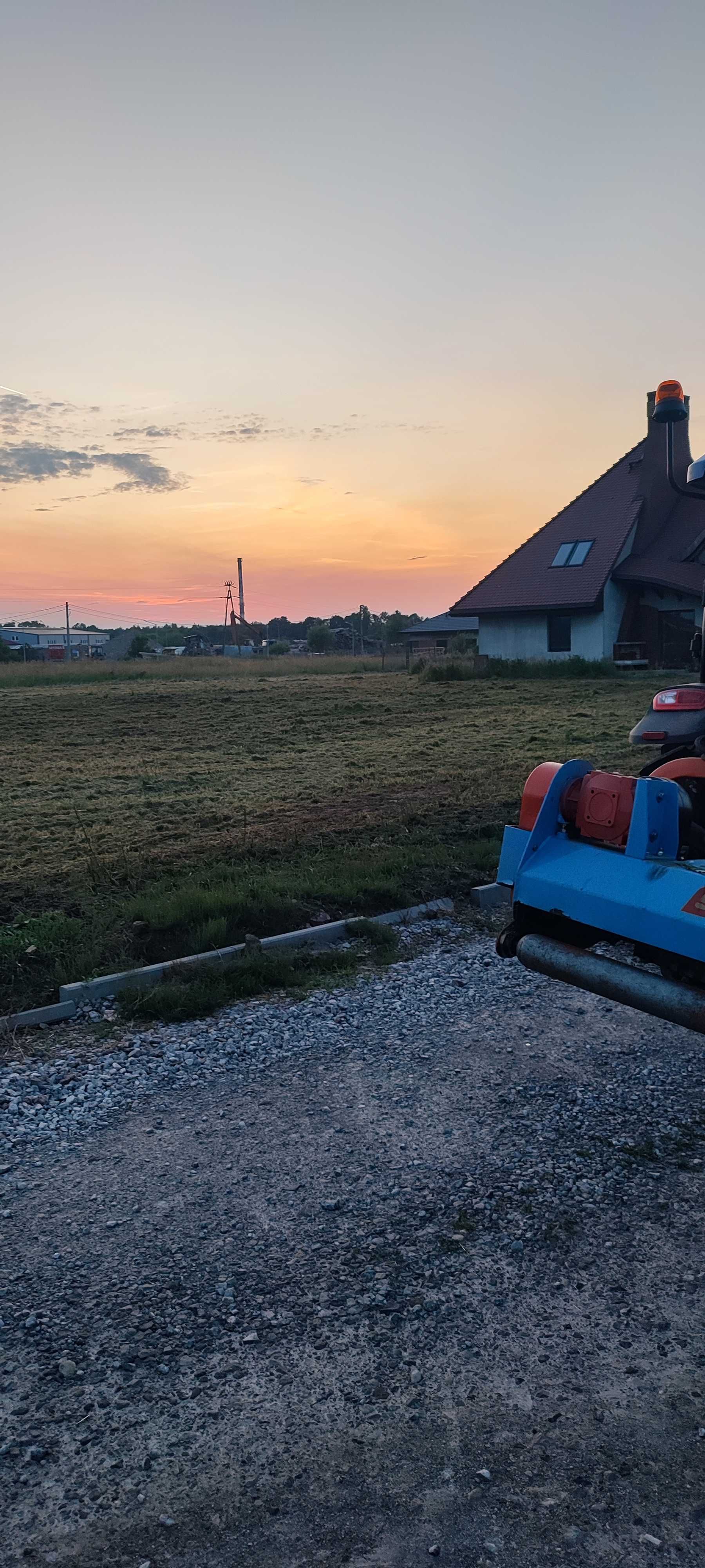 Koszenie kosiarką bijakową, rębak, zrębki, glebogryzarka