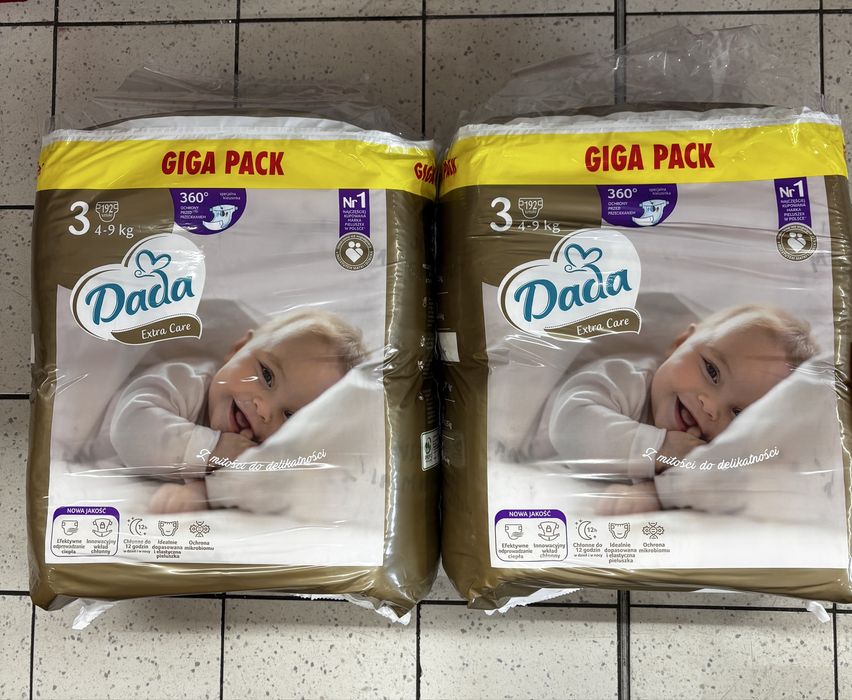 Pieluszki Dada Extra Care 3 - 384 sztuki Giga pack