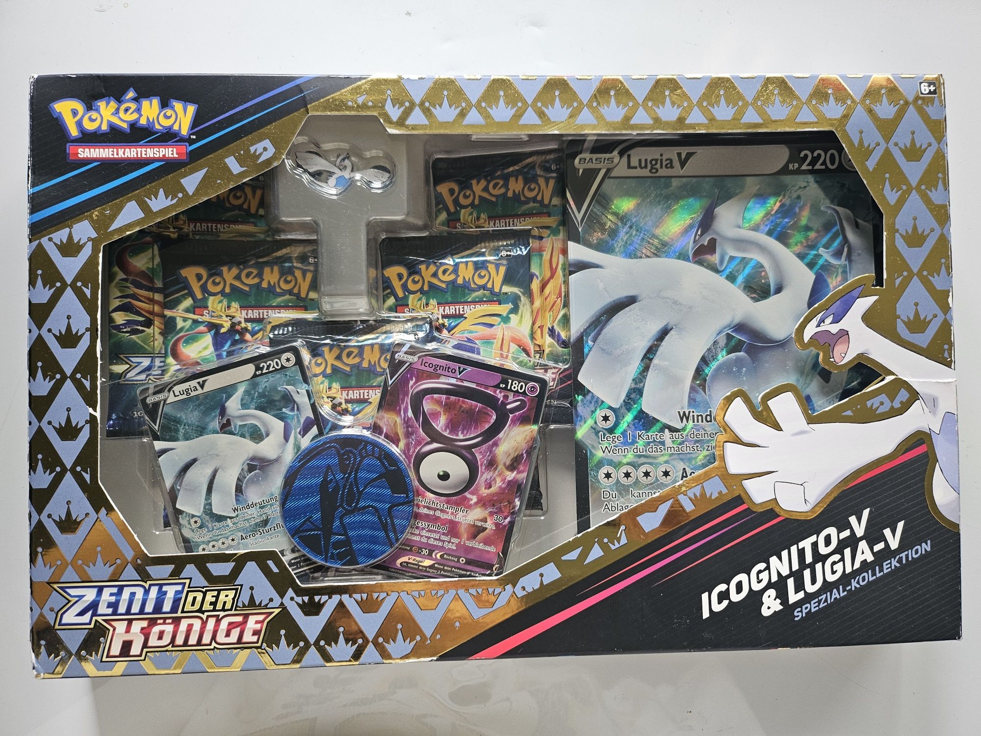 Pokémon TCG Zenith der Konige Incognito V i Lugia V Kolekcja Specjalna