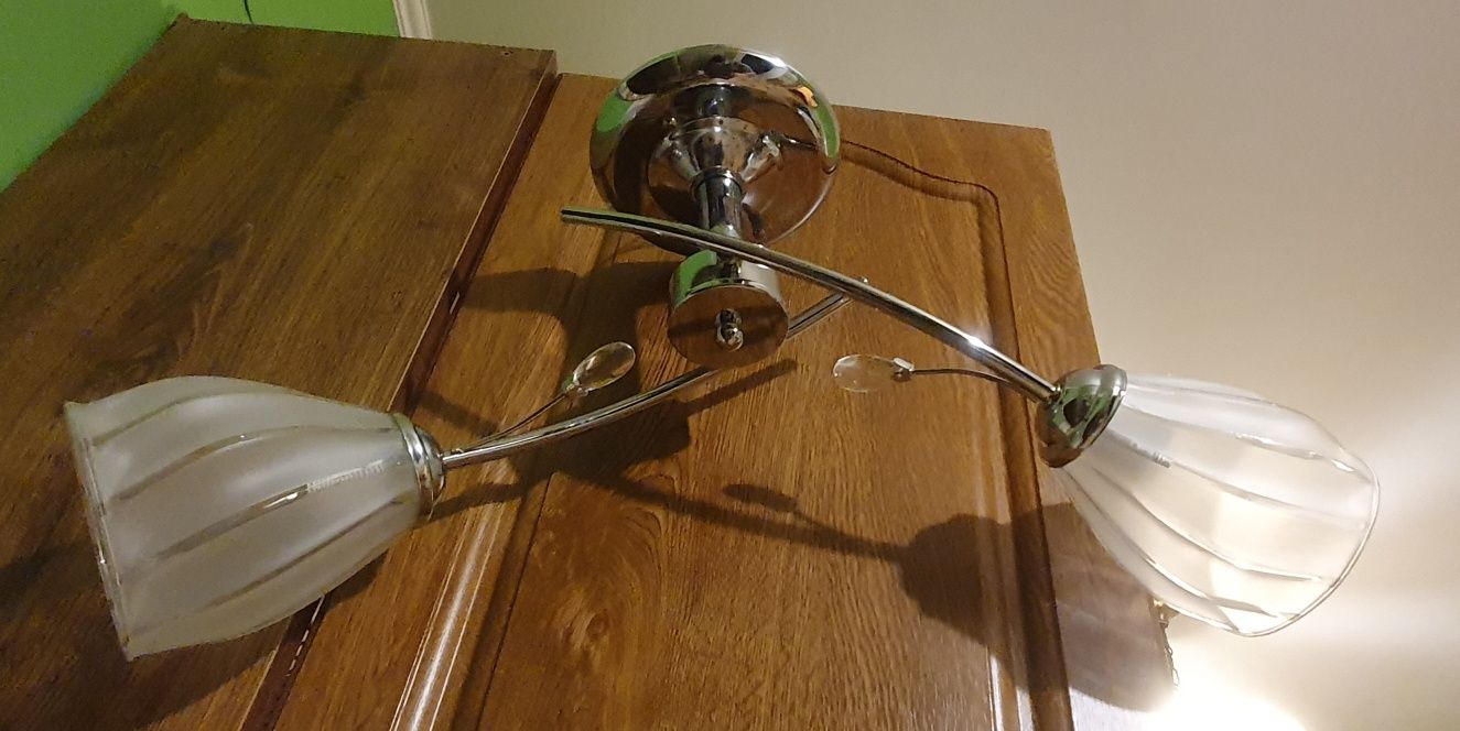 Lampa podwójna chrom