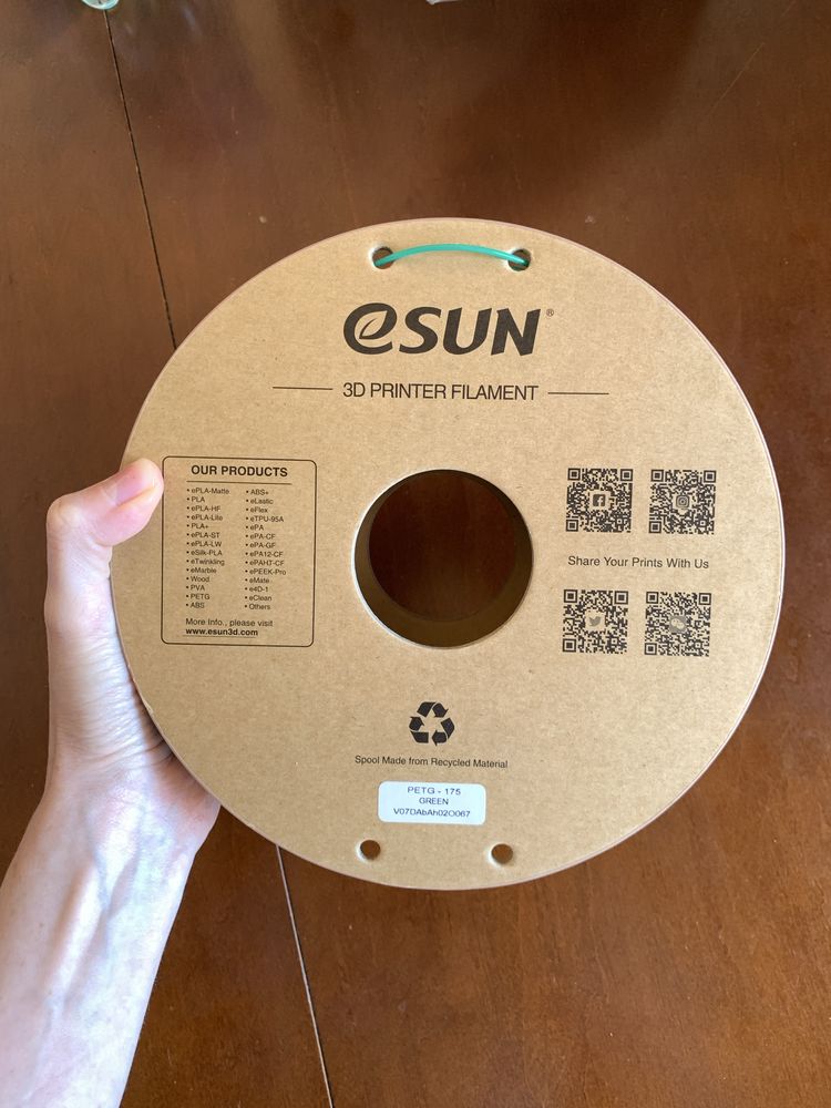 Filament do drukarki 3D PETG eSun Green