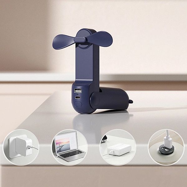 Mini wentylator Jisulife Handheld Fan Life8 przenośny wiatraczek USB z