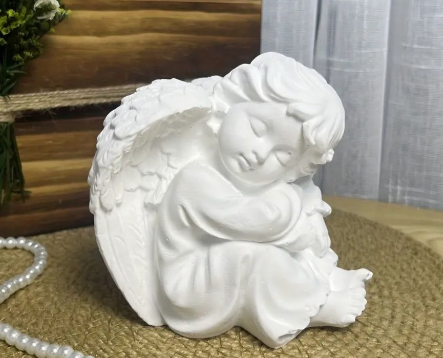 Aniołek z gipsu wysokość 11 cm anioł