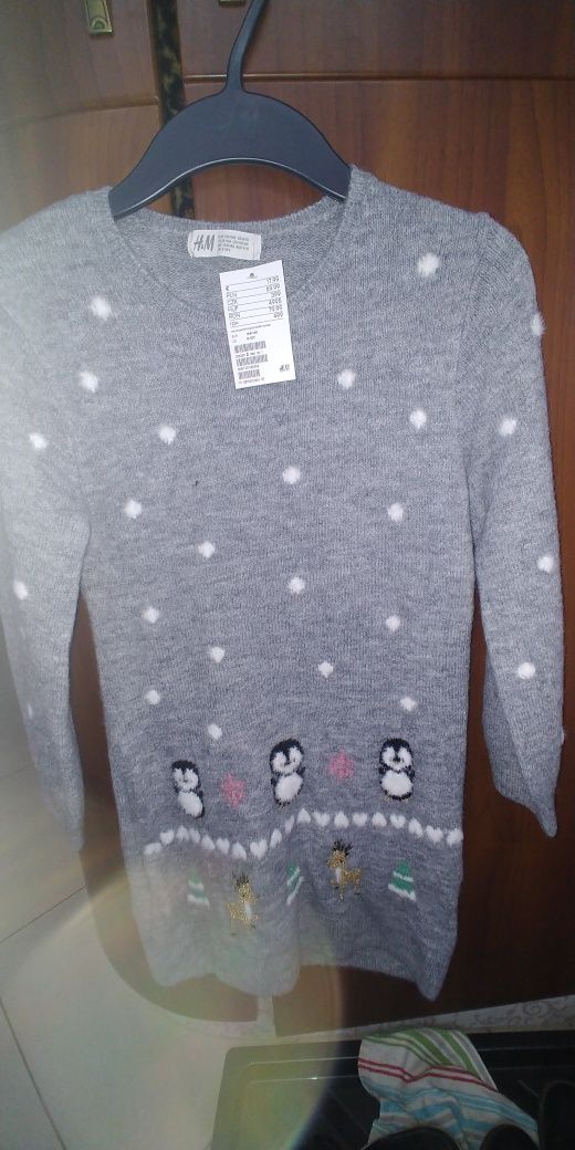 sweter tunika H&M 134