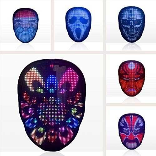 maska z wyświetlaczem led - impreza, techno, halloween, cosplay
