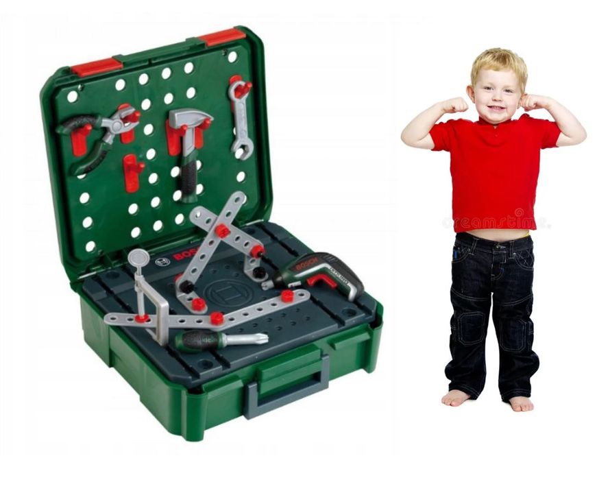 Zestaw Narzędzi Bosch 8396 Z Wkrętarką Walizka Warsztat Dla Dzieci