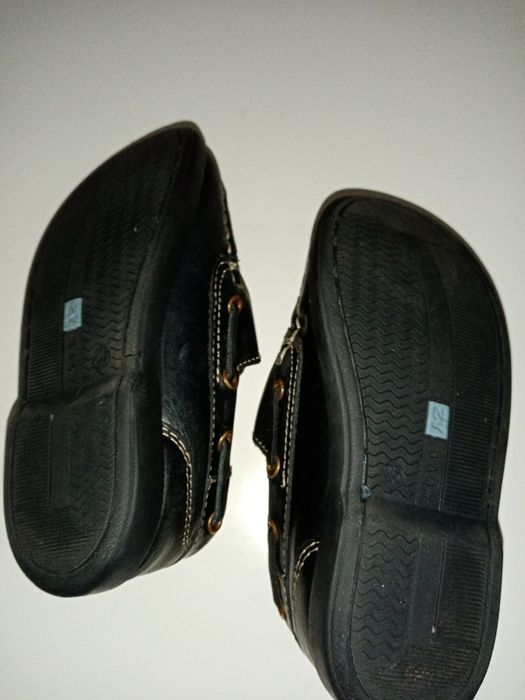 Sapatos de vela em pele, azuis, n. 25/28, portes incluídos