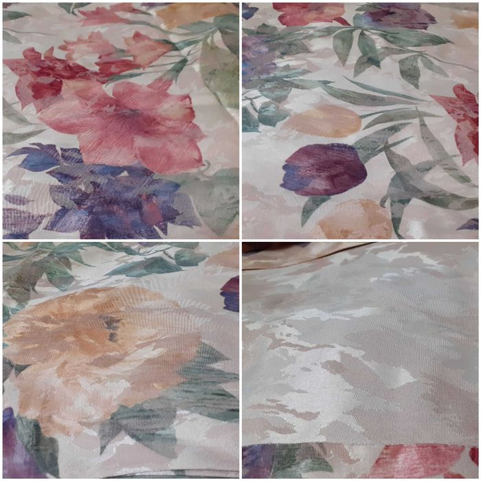 Zasłony długie stylowe eleganckie duże  kwiaty 2 kpl 250 zł