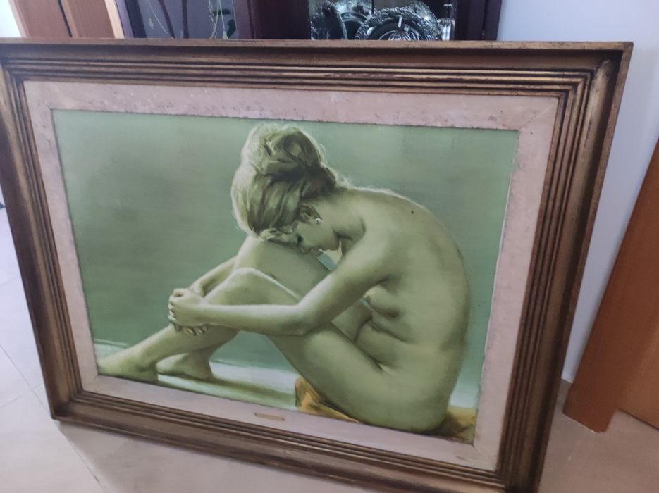 Quadro mulher nua c/moldura incluida