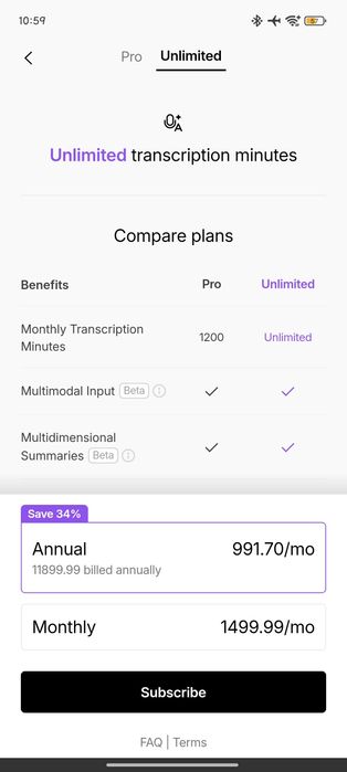 Річна підписка Plaud Annual Unlimited Plan
