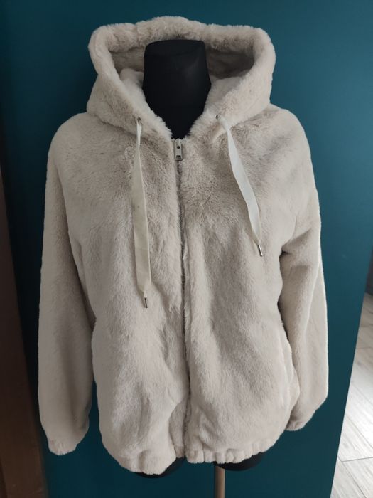 Cropp nowa kurtka futerko futrzak beżowy 42