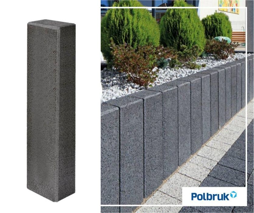 Palisada HESTRA Polbruk grafit 60 cm, 80 cm, 100 cm