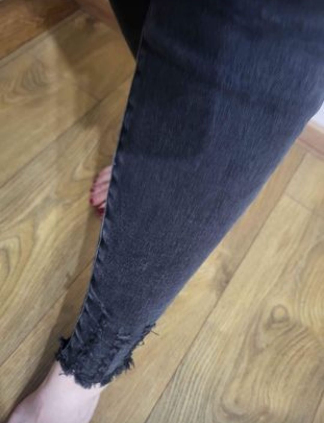 Czarne rurki ślin jeansy XL