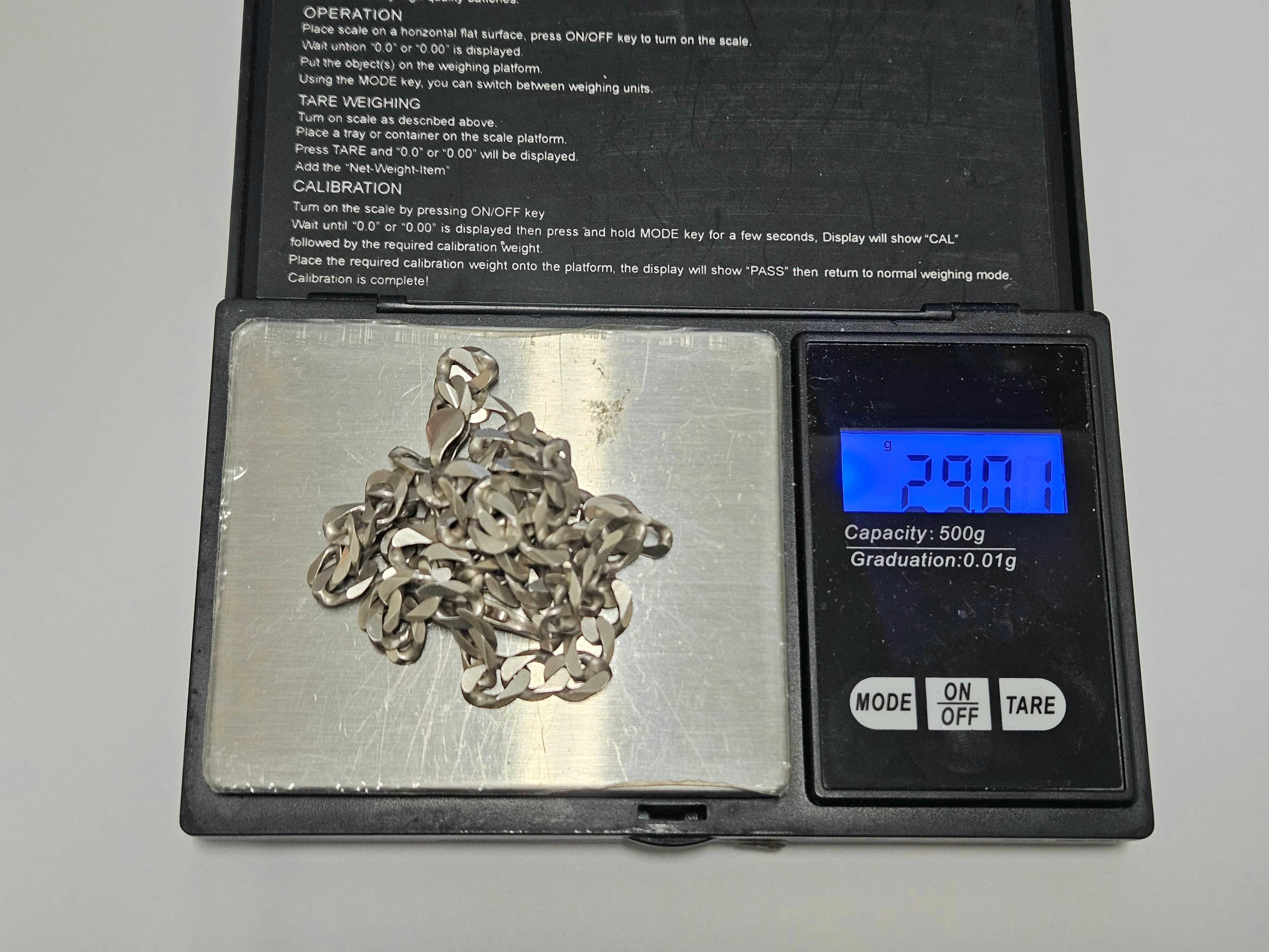 Srebrny Łańcuszek PANCERKA 29,01g