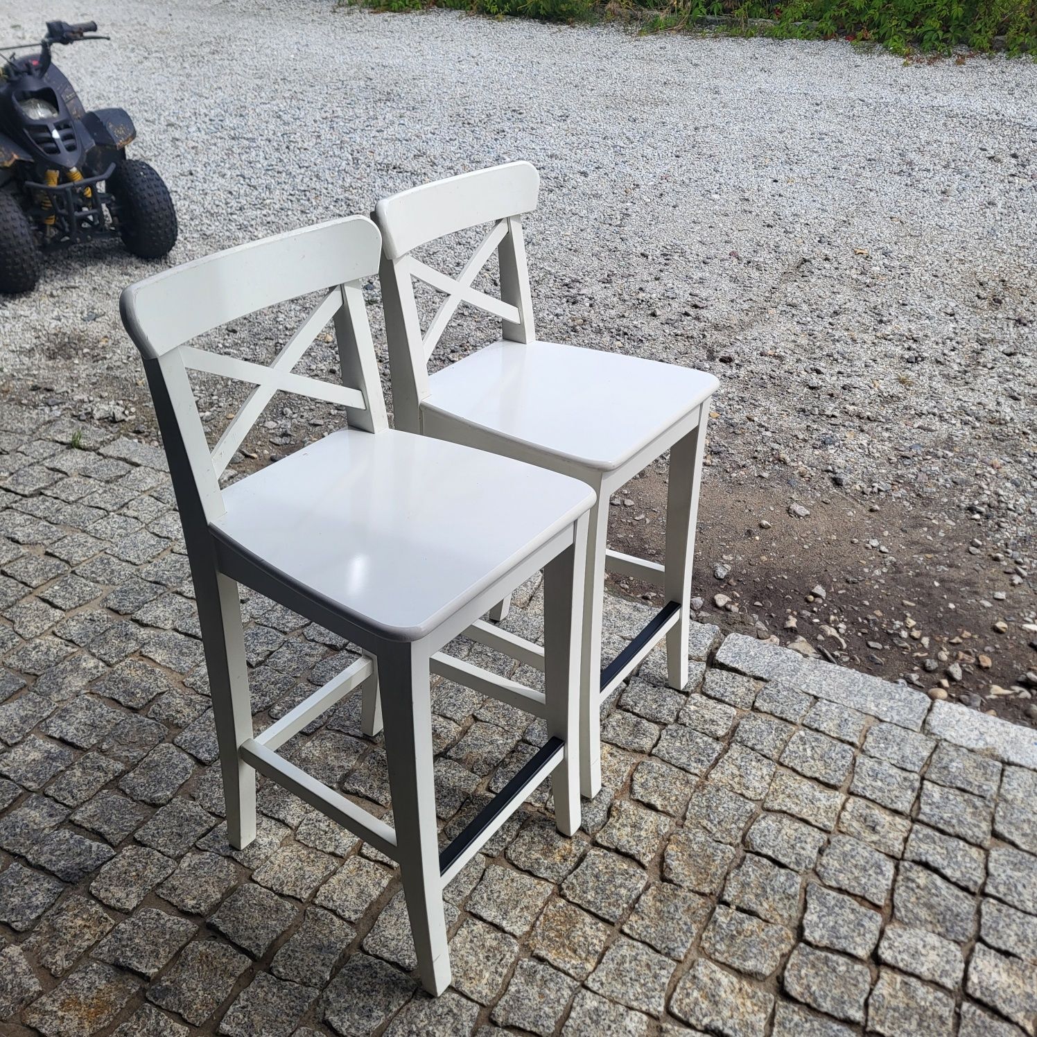 Krzesło krzesła barowe Ingolf Ikea drzewo białe 63cm