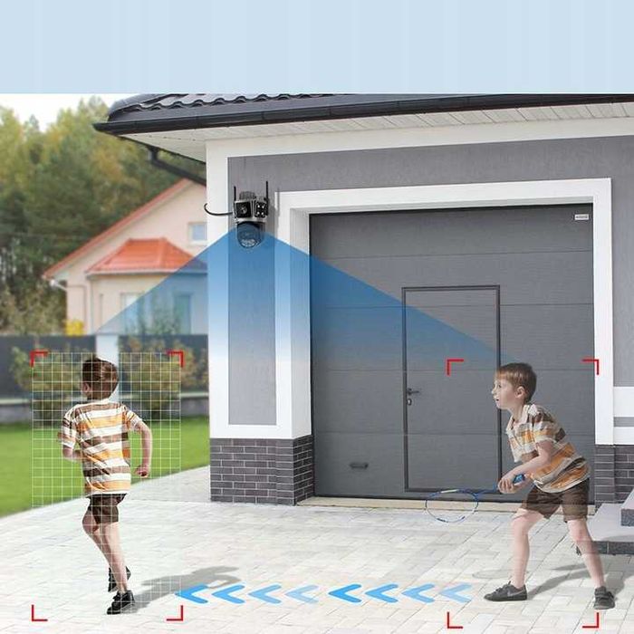 Kamera Zewnętrzna Podwójna Nagrywanie Audio Obraz Obrotowa