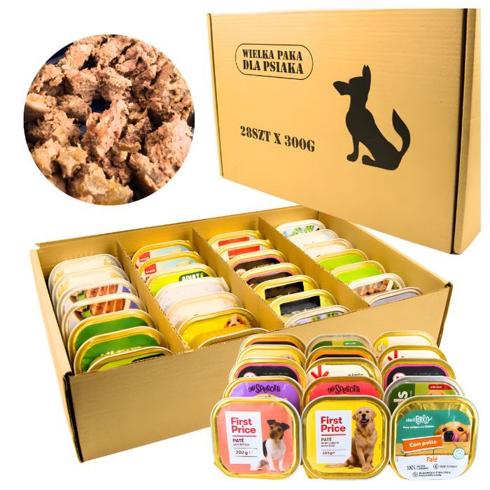 28 Szt X 300G Mokra Karma Dla Psa  8,4 Kg Wielka Paka Dla Psiaka Mix