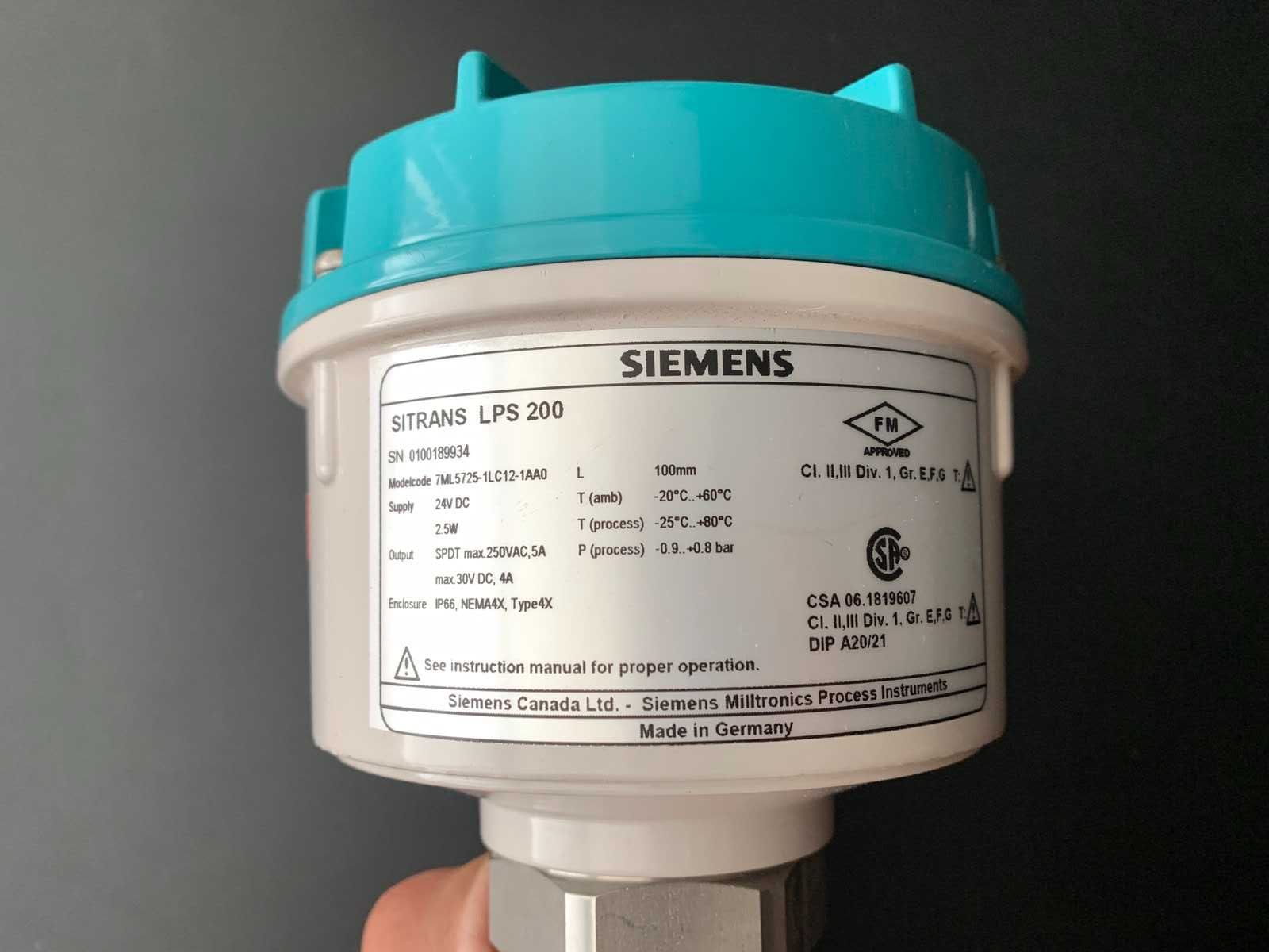 Siemens Sitrans LPS200 - поворотный лопастной переключатель