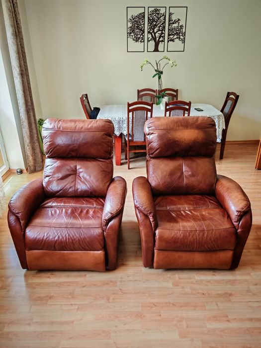 Skórzana sofa + 2 fotele