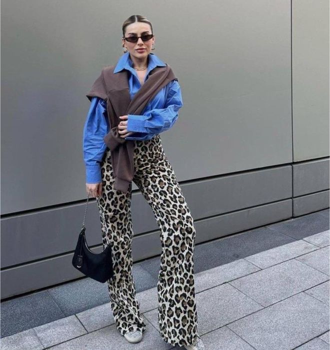 Леопардові брюки Zara