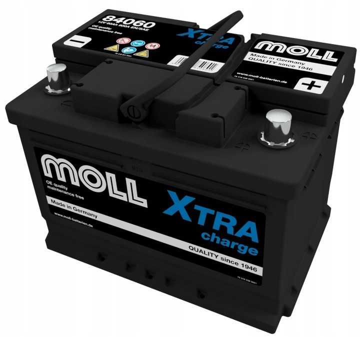 Akumulator 62Ah, 600A P+ MOLL X-tra Charge 84062 GWARANCJA 3 LATA