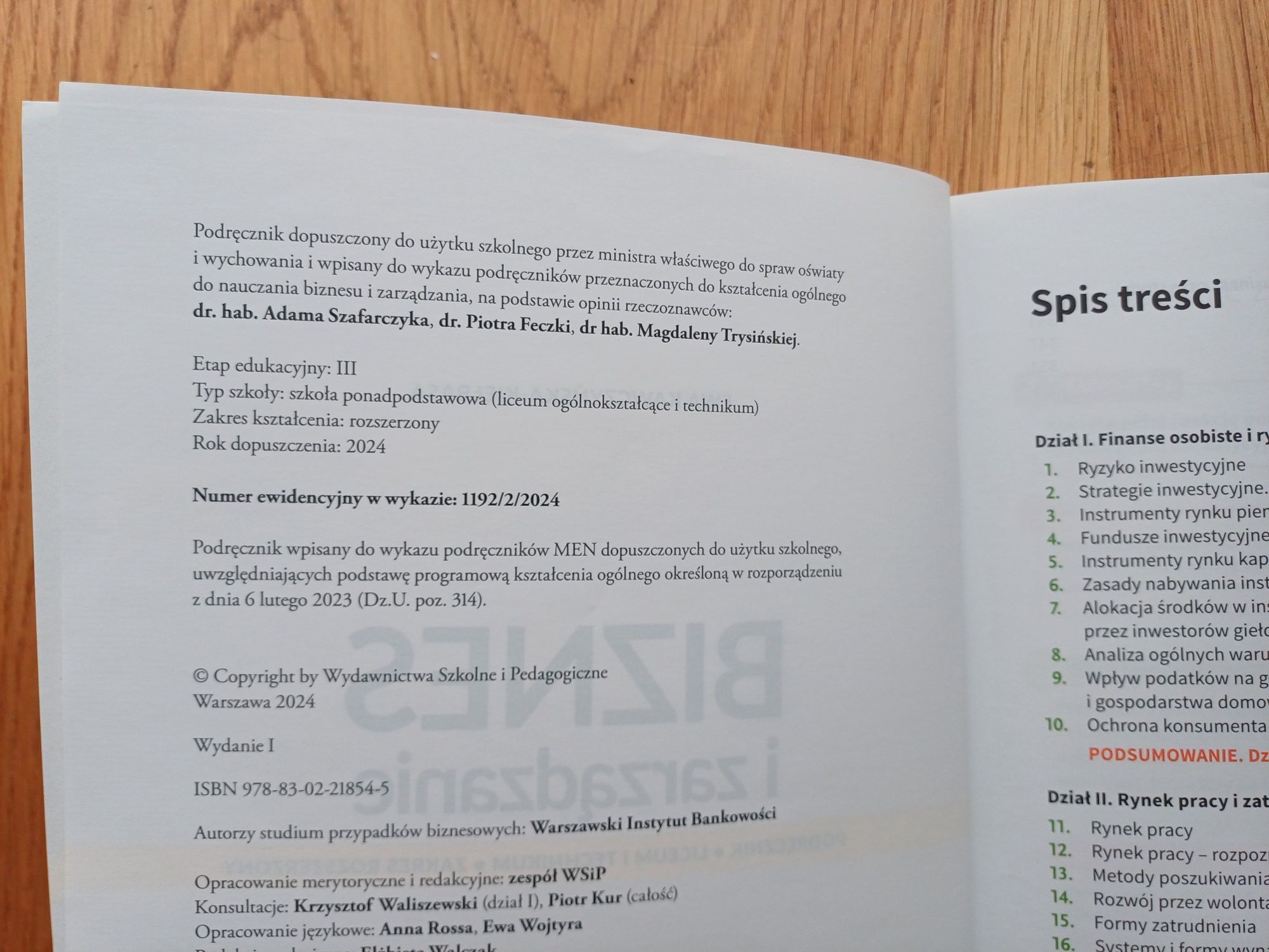 Biznes i zarządzanie 2. NOWA. 1192/2/2024.