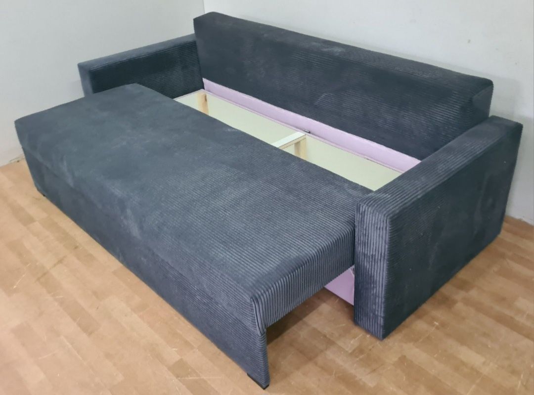 Nowa kanapa sprężyny automat sztruks welur plusz  sofa wersalka