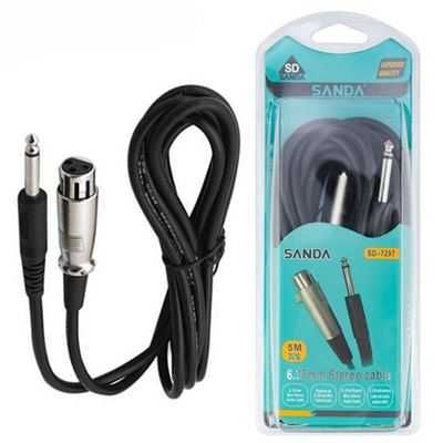 Cabo XLR 3p Fêmea / Jack 6.35mm Macho 5m